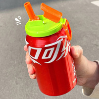 Lot de 4 couvercles universels pour canettes de soda avec paille, réutilisables, anti-déversement et anti-poussière, pour canettes standard de soda, bière et jus
