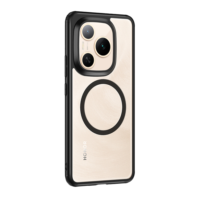 Shockproof Crystal Clear Transparent Matte Phone Case with Magnetic Protective Back Cover Case for Huawei Honor Power