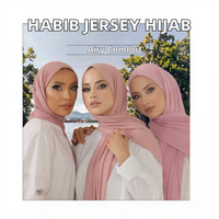 Pour la vente en gros, foulard hijab en jersey de coton uni, écharpe, châle, femme musulmane, extensible, doux pour la peau, respirant