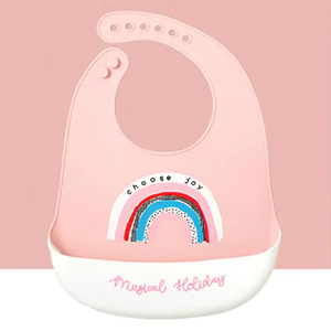 Juego de Baberos de Silicona para Bebé, Impermeables, con Estampado, para Niños Pequeños, Vajilla para la Hora de Comer, Logotipo Personalizado, Venta al por Mayor - Product Image 6