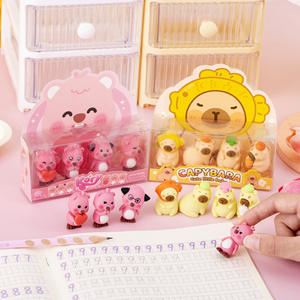 Creativo Super lindo conejillo de indias CASTOR en caja borrador conjunto estudiante papelería premios regalos Navidad - Product Image 5