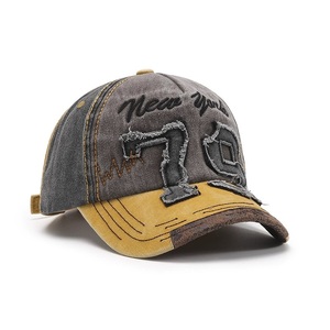 Bán Buôn Chất Lượng Cao 6-Bảng Điều Chỉnh Phong Cách Đường Phố Rửa Sạch Bông Bóng Chày Mũ Unisex Có Thể Điều Chỉnh Cấu Trúc Hai Giai điệu Cha <span class=keywords><strong>Hat</strong></span> - Product Image 4