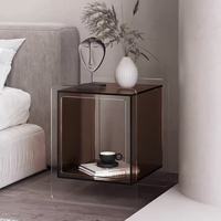 Table de chevet et table basse modernes en acrylique pour chambre à coucher, salon, appartement – Meuble de maison adapté avec design écologique