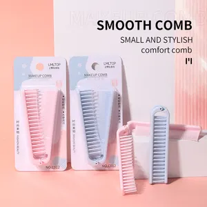 Wholesale Travel Portable Folding Dual-purpose Professinal Hair Beauty Tools Massage Plastic Hair Brush Comb C012