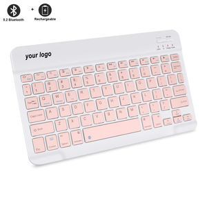 Tùy Chỉnh Tiếng Ả Rập Ý Pháp Tây Ban Nha <span class=keywords><strong>Bluetooth</strong></span> Nhỏ 10Inch Máy Tính Bảng Màu Hồng Bàn Phím Bên Ngoài Bàn Phím Không Dây - Product Image 1