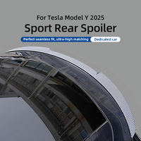 Aileron arrière sport sans perçage, style V, en ABS, déflecteur de vent, accessoires extérieurs pour Tesla Model Y 2021-2023