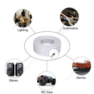 18AWG Câble plat gainé à 2 brins Câble RVV flexible Fil de cuivre pur pour éclairage LED Cordon d'alimentation automobile de voiture Projets de bricolage - Product Image 6