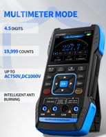 Fnirsi 2C53T Portable 3-in-1 Digital Oscilloscope Signal Generator Multimeter Dual Channel 50MHz*2 250MS/s Handheld 2.8" HD