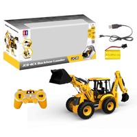 DoubleE 1:20 E589-003 RC JCB escavatore Bulldozer camion 2 in1 ingegneria caricatore-escavatore Bulldozer auto