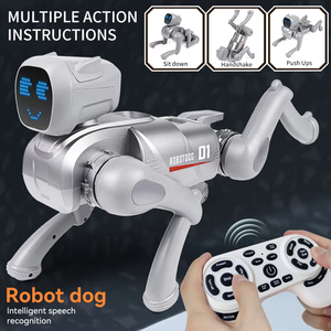 Camolech mainan anjing Robot cerdas simulasi, versi kontrol ganda yang dapat diprogram dengan aplikasi ponsel pintar & Remote Control, mainan edukasi RC - Product Image 3