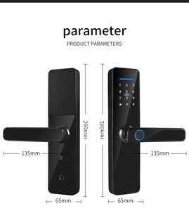 QLEUNGS811ロックOEM言語ロゴ指紋TuyaスマートアプリWifiドアロックTTlockパスワードカードドアロック - Product Image 4