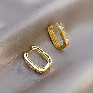 Orecchini a cerchio geometrici quadrati da donna, design minimalista elegante alla francese, orecchini versatili per feste. - Product Image 5