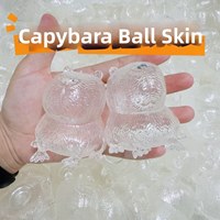 Jouet Squishy Capybara en Silicone Transparent, Formes Pomme, Grenade, Œuf, Boule Creuse, pour Artisanat DIY, Mini Anti-stress
