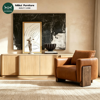 Fauteuil individuel direct usine, confortable et moelleux, avec coussin en éponge, mobilier d'intérieur en bois pour hall de villa