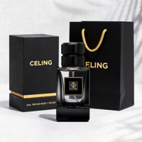 Flacon de parfum en verre rectangulaire personnalisé de luxe avec bouchon doré et boîte, dégradé de couleurs, 30 ml, 50 ml, 100 ml, avec pulvérisateur à air
