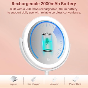 Specchio da <span class=keywords><strong>Trucco</strong></span> Rotondo con Luce LED a 3 Modalità di Colore, Sensore Touch da Tavolo, OEM ODM - Product Image 5