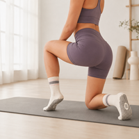 Chaussettes de sport pour femmes Pilates & Yoga, haute qualité, respirantes, antidérapantes, avec logo personnalisé