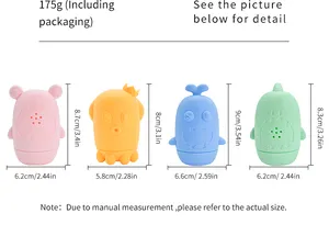 BPA gratis balena Baby Bathing Toy Silicone animale doccia bolla acqua spruzzatura giocattoli per bambini