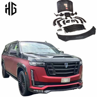 Kit de carrosserie LD Style pour Cadillac Escalade Carbon Fiber Front Lip Rear Diffuser Spoiler Hood Grill Wide Body Kit