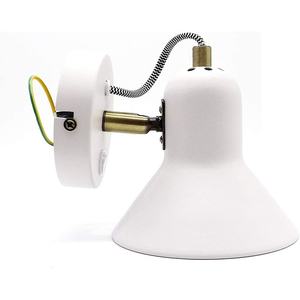 Applique da parete bianca E27, design moderno, luce regolabile, ideale per illuminare le stanze e creare ambienti accoglienti. - Product Image 1