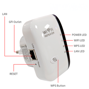 Répéteur WiFi 300 Mbps avec prise EU, amplificateur de signal sans fil 2,4 GHz, petite taille pour une couverture complète de la maison - Product Image 4