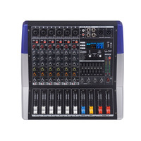 Console de mixage amplifiée professionnelle TF 4, 6 ou 8 canaux en métal, 300W x 2, avec 99 préréglages, réverbération, égaliseur 3 bandes, stéréo, MP3