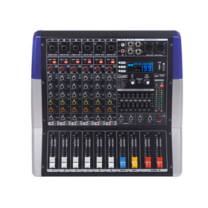 Mezclador Amplificador de Potencia Profesional TF de 4, 6 y 8 Canales, Metálico, 300W x 2, Consola de Mezclas con Reverberación Integrada, MP3, Bluetooth, para Escenario - Product Image 1