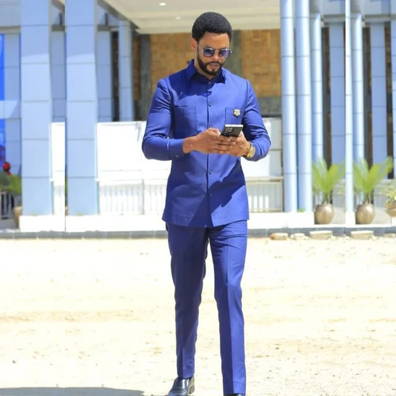Latest Royal Blue Coat Pant 2025 New Design Men's Suit