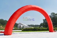 Arches dorées gonflables de luxe pour le mariage, arc-en-ciel, affichage de la course de la porte de bienvenue