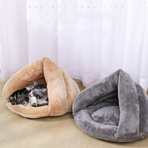 Joymay 2024 nueva llegada zapatilla de invierno cama para mascotas para perros engrosamiento zapatillas cálidas nido de gato perro sólido antideslizante gato saco de dormir - Product Image 1