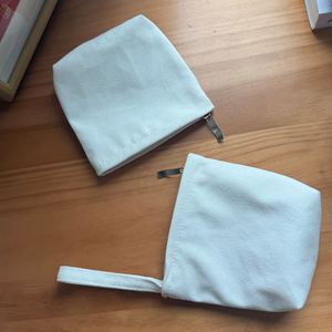 Pochette zippée portable en toile de coton naturel personnalisable, sac de rangement DIY pour cosmétiques et papeterie, idéal pour cadeaux de fête et trousse de maquillage de voyage - Product Image 6
