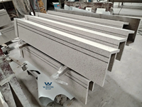 Marche d'escalier en terrazzo préfabriquée, arc de marche antidérapant, taille personnalisée, styles multiples, pour intérieur, écologique, pour usine, hôtel, bâtiment