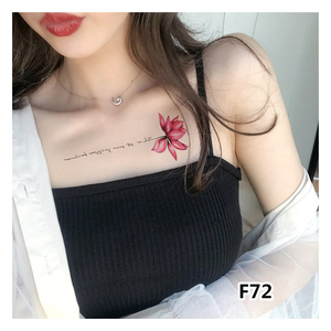 Autocollant de <span class=keywords><strong>tatouage</strong></span> pour <span class=keywords><strong>bras</strong></span>, dos, jambe, corps, <span class=keywords><strong>dentelle</strong></span>, autocollant temporaire, Sexy, personnalisé, Sexy, femmes, beauté, Design rouge - Product Image 5