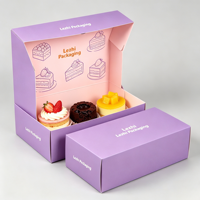 Boîte d'emballage en papier alimentaire pour pâtisserie, gâteaux, mochi, beignets, avec logo personnalisé, pliable, pour expédition en gros