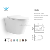 Nouvelle conception de toilettes murales avec siphon en P, sanitaire en céramique, WC complet