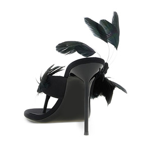 Novedades 2026, Sandalias de Diseño con Decoración de Plumas, Zapatos de Fiesta para Mujer, Zapatos de Boda - Product Image 4
