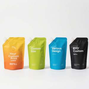 Pochette de bec d'emballage de crème d'eau liquide désinfectante de recharge réutilisable à impression personnalisée - Product Image 3