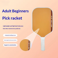 Raquette de pickleball rectangulaire en fibre de verre LingJun, modèle tendance, panneau alvéolé résistant à l'usure et aux chocs, 235g, 40.5cm, idéale pour débutants