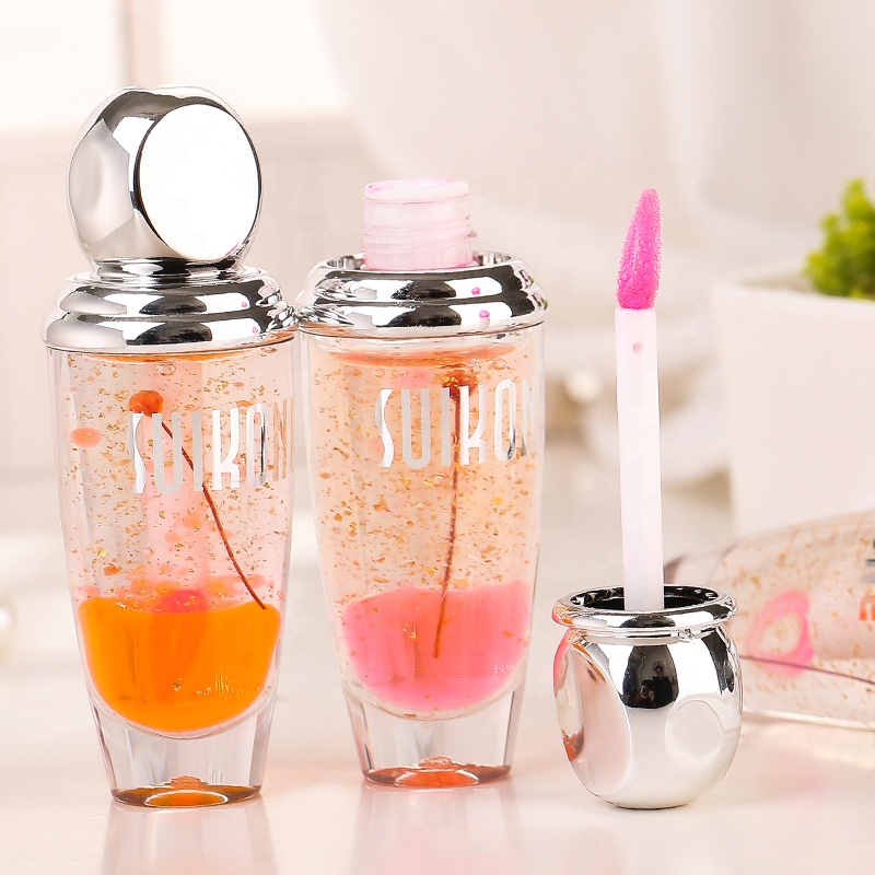 6 видов цветов уникальный блеск для губ контейнер изменение цвета Блеск для губ метка частного назначения прозрачный блеск для губ, макияж