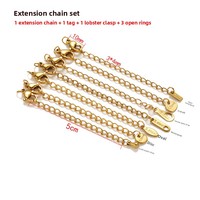 Chaîne de 5 cm en acier inoxydable 18 carats gravée avec fermoir mousqueton pour la création de colliers et bracelets – Vente en gros de bijoux fantaisie