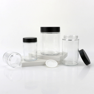 Bocaux en verre transparent de plusieurs tailles 100 ml/120 ml, forme cylindrique, contenants de stockage de qualité alimentaire avec bouchons à vis noirs - Product Image 4