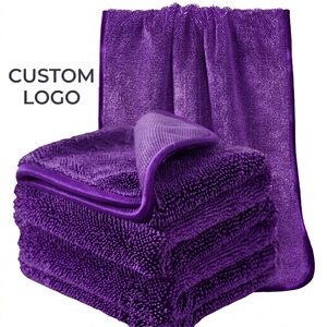 Serviette de lavage auto en microfibre super absorbante pour nettoyage final 900 g/m² 60x90 sans peluches pour le detailing automobile - Product Image 1