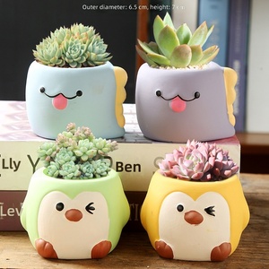 Vasi Moderni in Ceramica Smaltata Fatti a Mano, Ecologici e Leggeri per Piante Succulente, Design Creativo a Forma di Animali, Piccoli Vasi per Fiori - Product Image 1