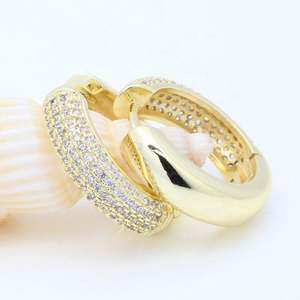 Pendientes grandes de oro de 14K de acero inoxidable de gran oferta, aros para mujer - Product Image 4