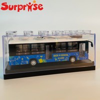 Modèle de bus scolaire en alliage moulé sous pression avec impression de logo personnalisée OEM, mini véhicule de transport, jouet, cadeau promotionnel pour la rentrée scolaire