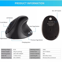OEM 2023 GHz PC Mouse Gaming nirkabel ergonomis, aksesori komputer LED tahan air antarmuka USB ergonomis