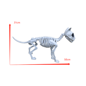 Halloween <b>Plastic</b> Activity Skeleton Cat <b>Animal</b> Skeleton Halloween Horror Decor - Product Image 1
