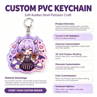Gantungan Kunci Akrilik Fleksibel Seni Asli Weirdcore Kawaii Custom Cetak UV Dua Sisi Karakter Kartun MOQ Rendah Butik Kecil