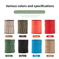 Outdoor 50M Nylon 9-Kern Fallschirmschnur Regenschirmseil Camping Notfall-Fallschirmschnur Windseil Zeltüberdachung 4mm Dick