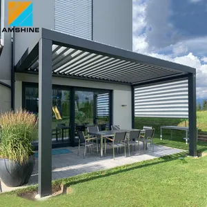Modern Automatic Patio Cover Garden Arches Bioclimatic Gazebo Summer House Opening Louver Roof Awnings Aluminum Pergola